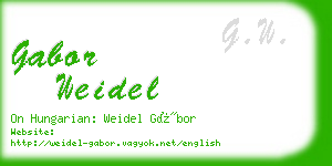 gabor weidel business card